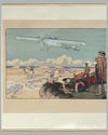 Vedrines with his monoplane Morane-Borel, hand colored lithograph, 1911 by Gamy (Marguerite Montaut) 2