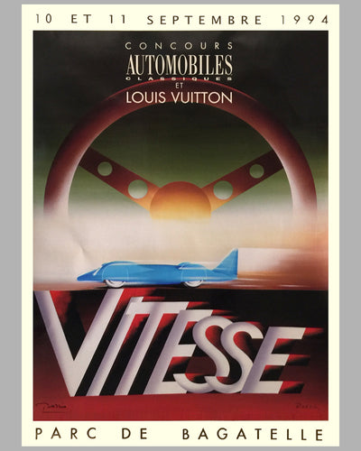 1994 Bagatelle Concours d'Elegance "Vitesse" large poster by Razzia