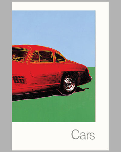 Commissioned by Mercedes Benz for their 100 year anniversary in 1986, featuring this famous sports car in gleaming red, 43" x 55" + linen backing, A- cond. (minor edge wear). 3