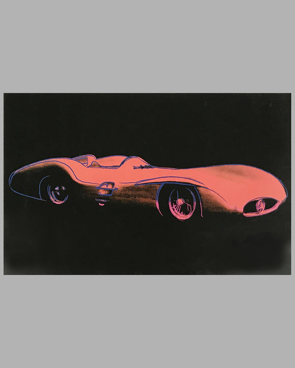 Cars by Andy Warhol poster showing the Mercedes Benz W196R