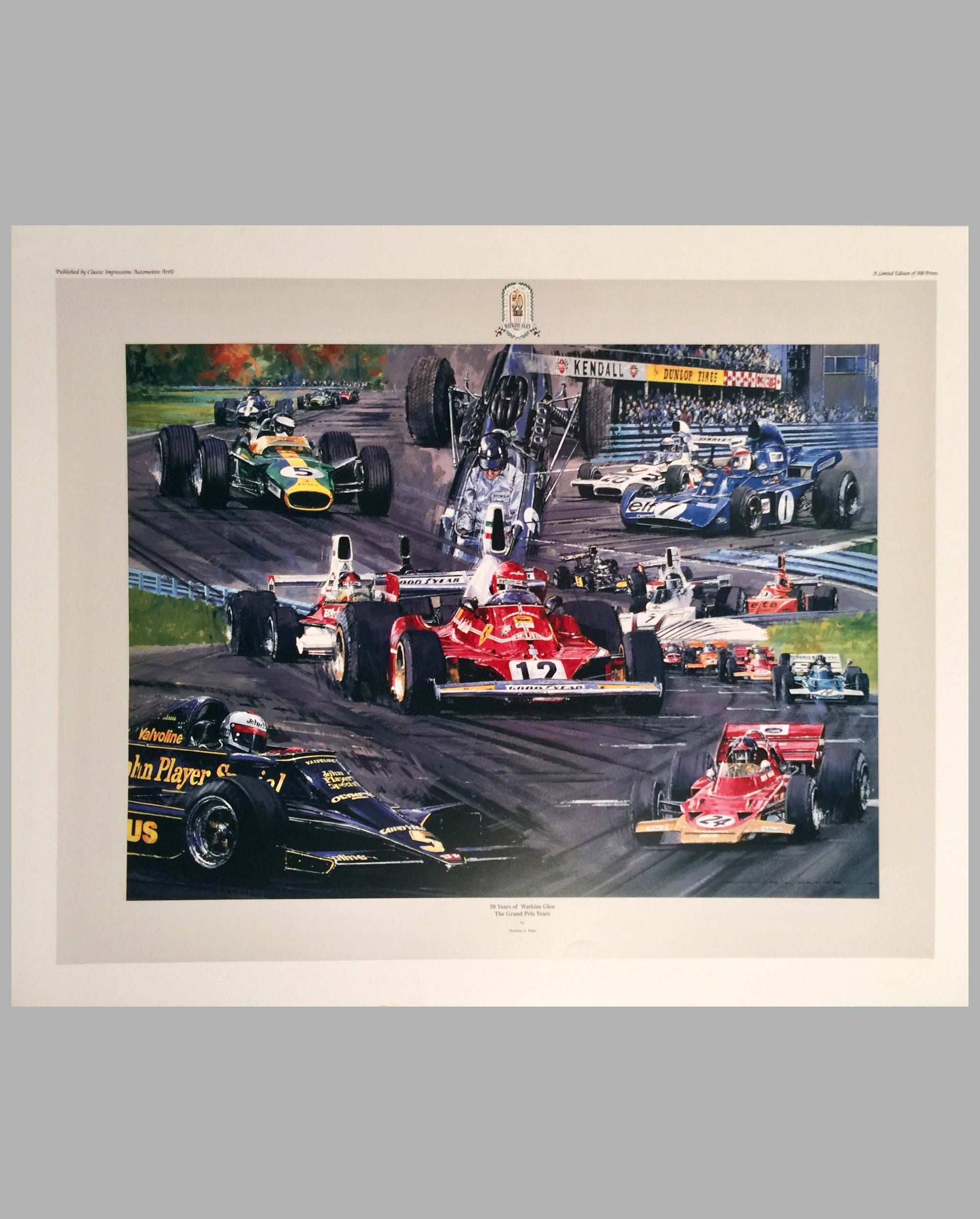 50 Years of Watkins Glen - The Grand Prix Years print by Nicholas Watts, 1998