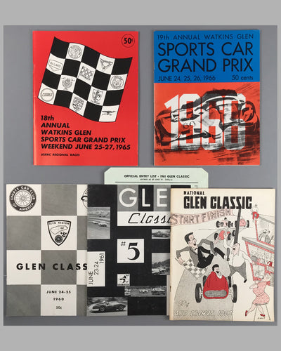 Collection of 5 Sports Car races at Watkins Glen programs