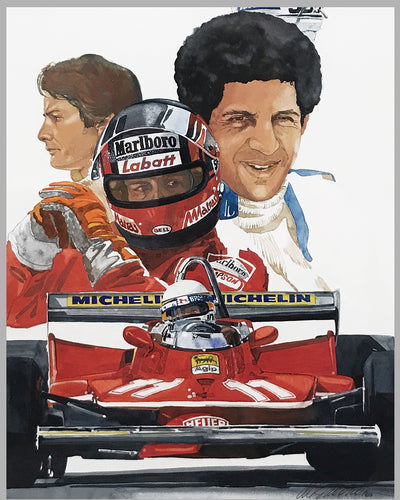 Ferrari, World Champion painting by Chuck Queener, 1979 2